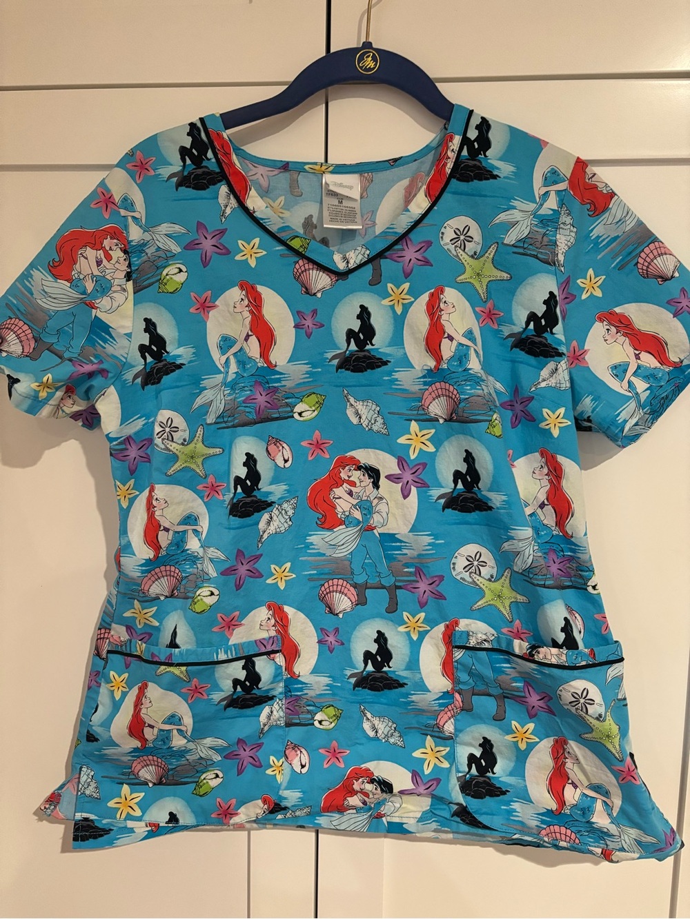 Disney Little Mermaid Scrub Top